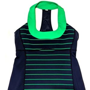 Lululemon Blue Green Stripped Tank Top